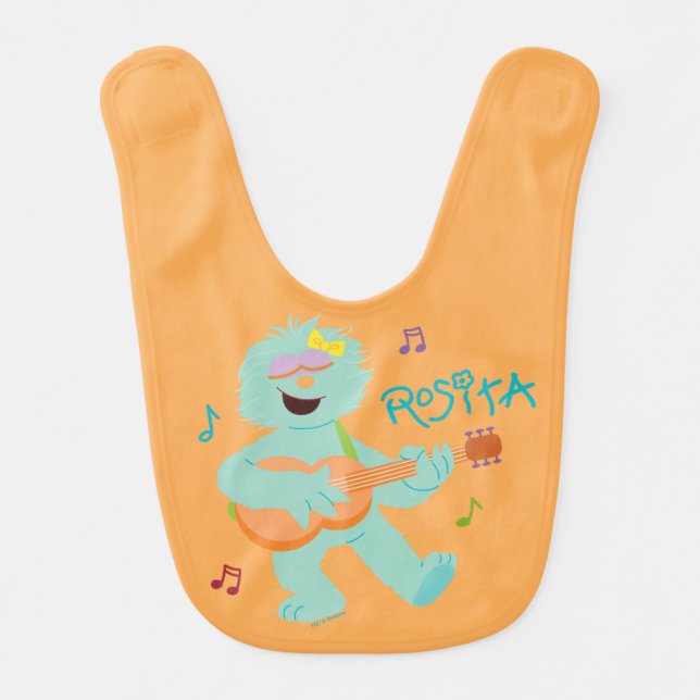 Sesame Street | Rosita Playing Guitar Baby Bib (Front)