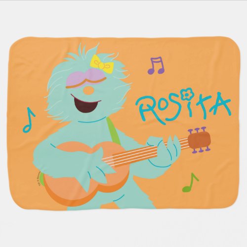 Sesame Street  Rosita Playing Guitar Baby Blanket
