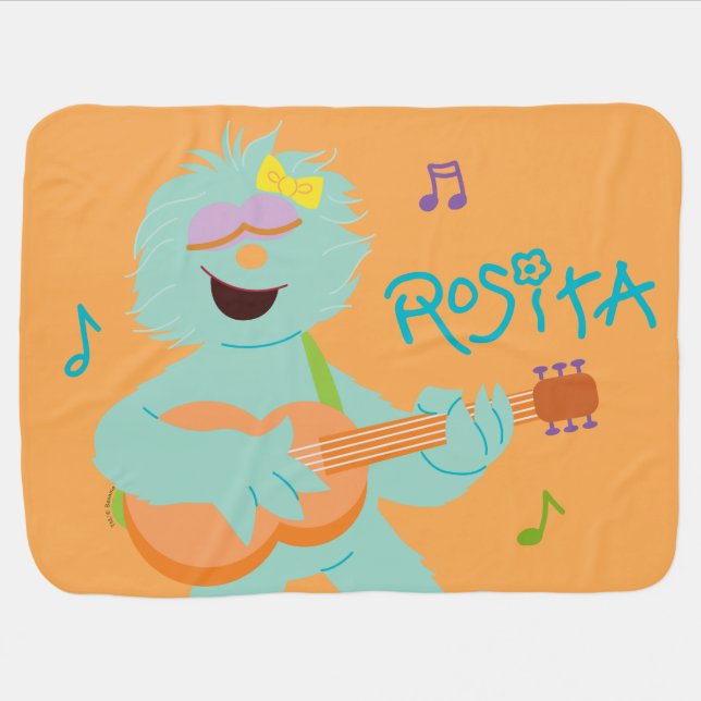 Sesame Street | Rosita Playing Guitar Baby Blanket (Horizontal)