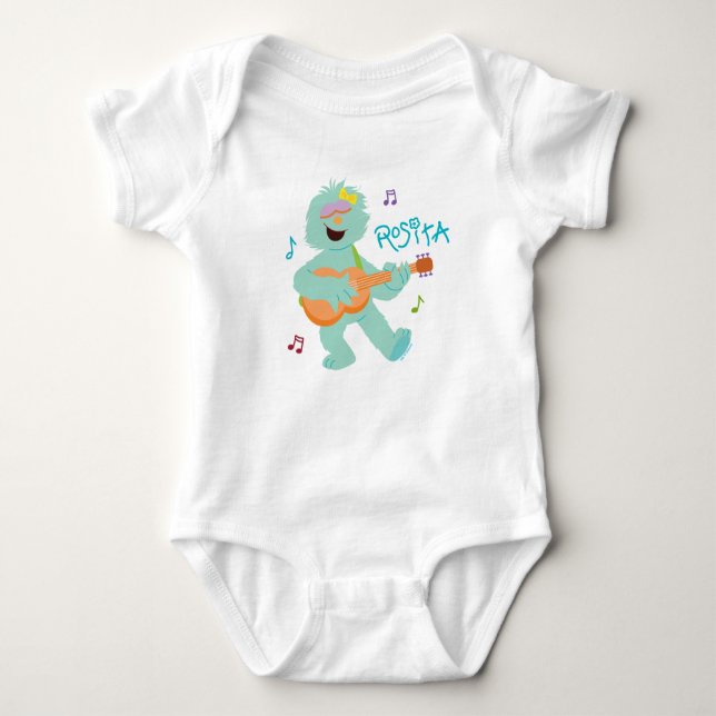 Sesame Street | Rosita Playing Guitar Baby Bodysuit (Front)
