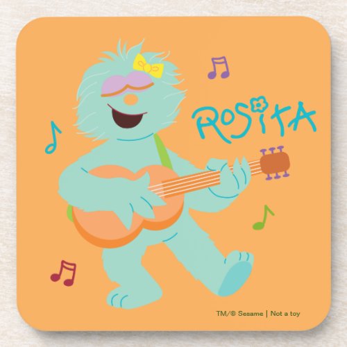 Sesame Street  Rosita Playing Guitar Beverage Coaster