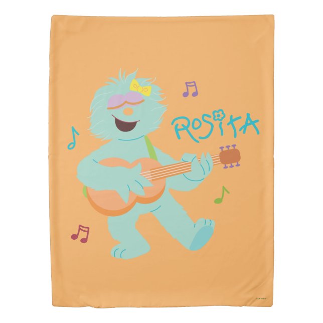 Sesame Street | Rosita Playing Guitar Duvet Cover (Front)