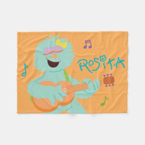 Sesame Street  Rosita Playing Guitar Fleece Blanket