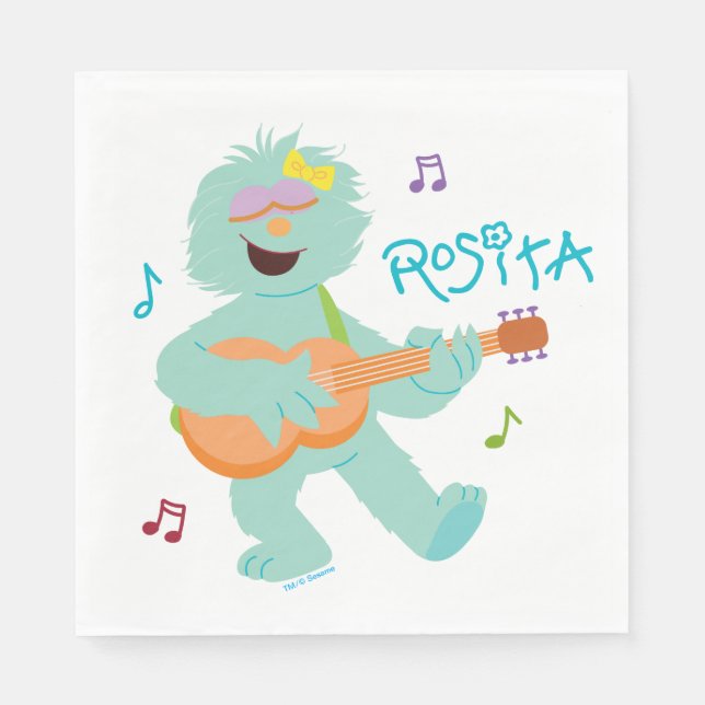 Sesame Street | Rosita Playing Guitar Napkins (Front)