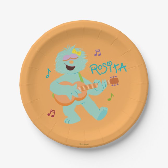 Sesame Street | Rosita Playing Guitar Paper Plates (Front)