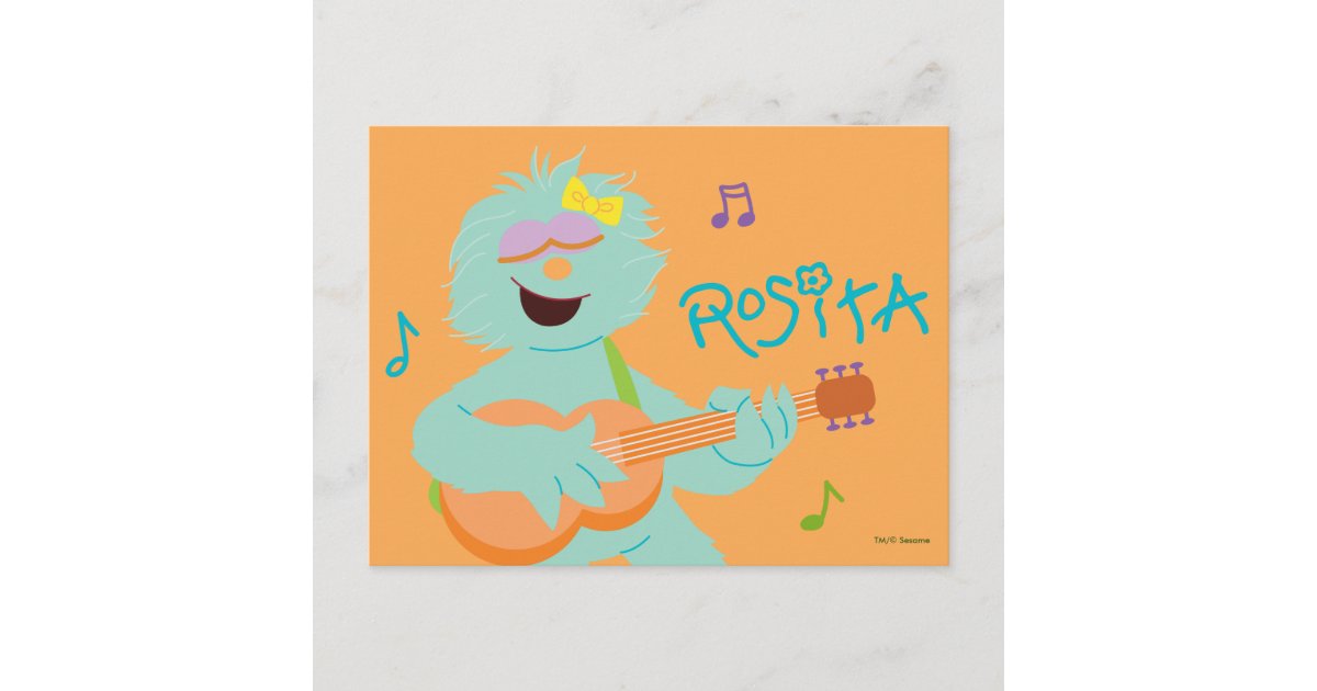 Sesame Street Rosita Playing Guitar Postcard Zazzle 
