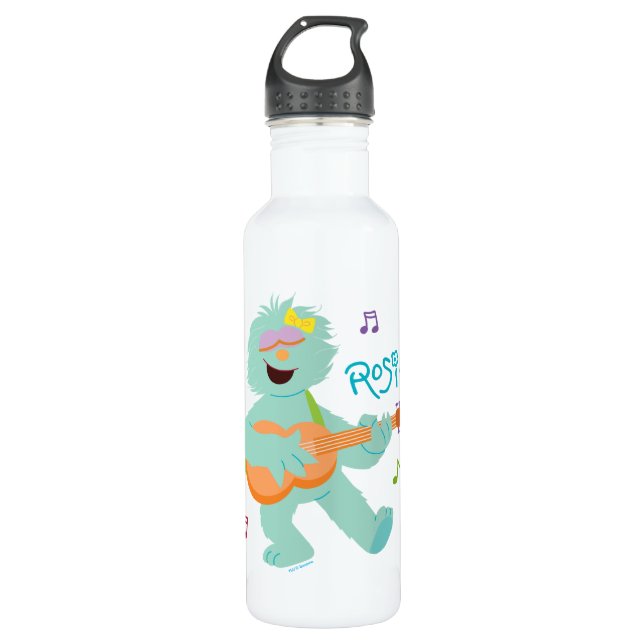 Sesame Street | Rosita Playing Guitar Stainless Steel Water Bottle (Front)
