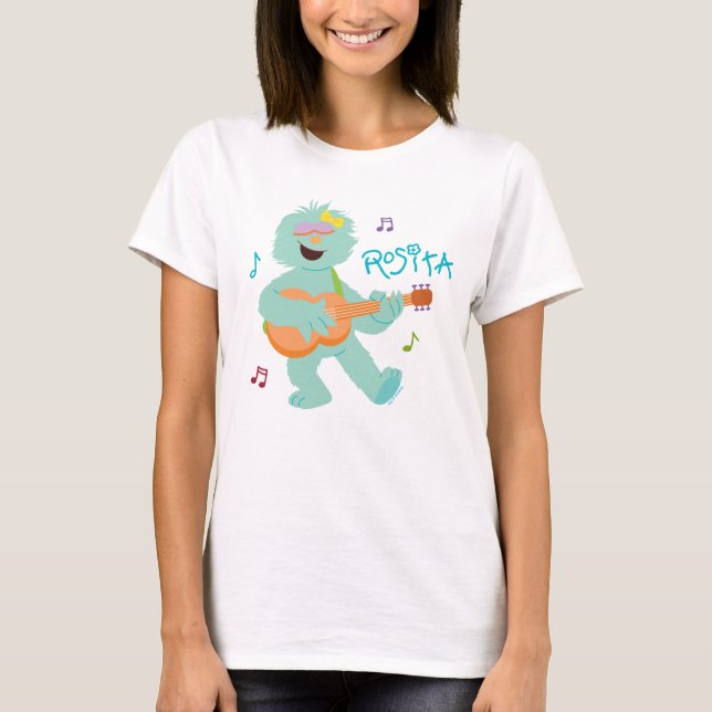Sesame Street | Rosita Playing Guitar T-Shirt (Front)