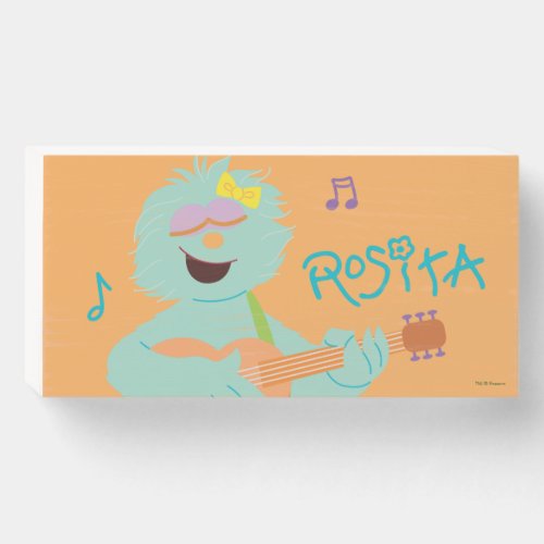 Sesame Street  Rosita Playing Guitar Wooden Box Sign