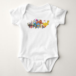 Sesame Street Run! Character Illustration Baby Bodysuit