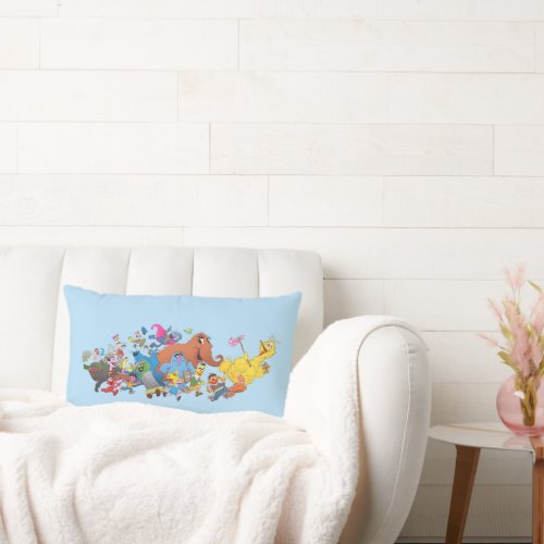 Sesame Street Run Character Illustration Lumbar Pillow