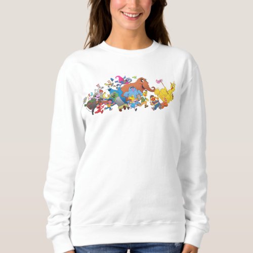 Sesame Street Run Character Illustration Sweatshirt