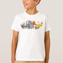 Sesame Street Run! Character Illustration T-Shirt