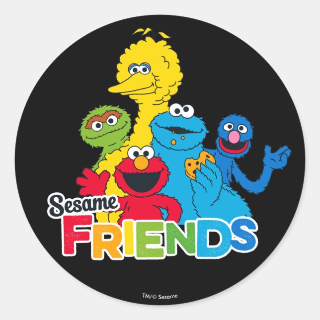 Sesame Street | Sesame Friends Classic Round Sticker (Front)