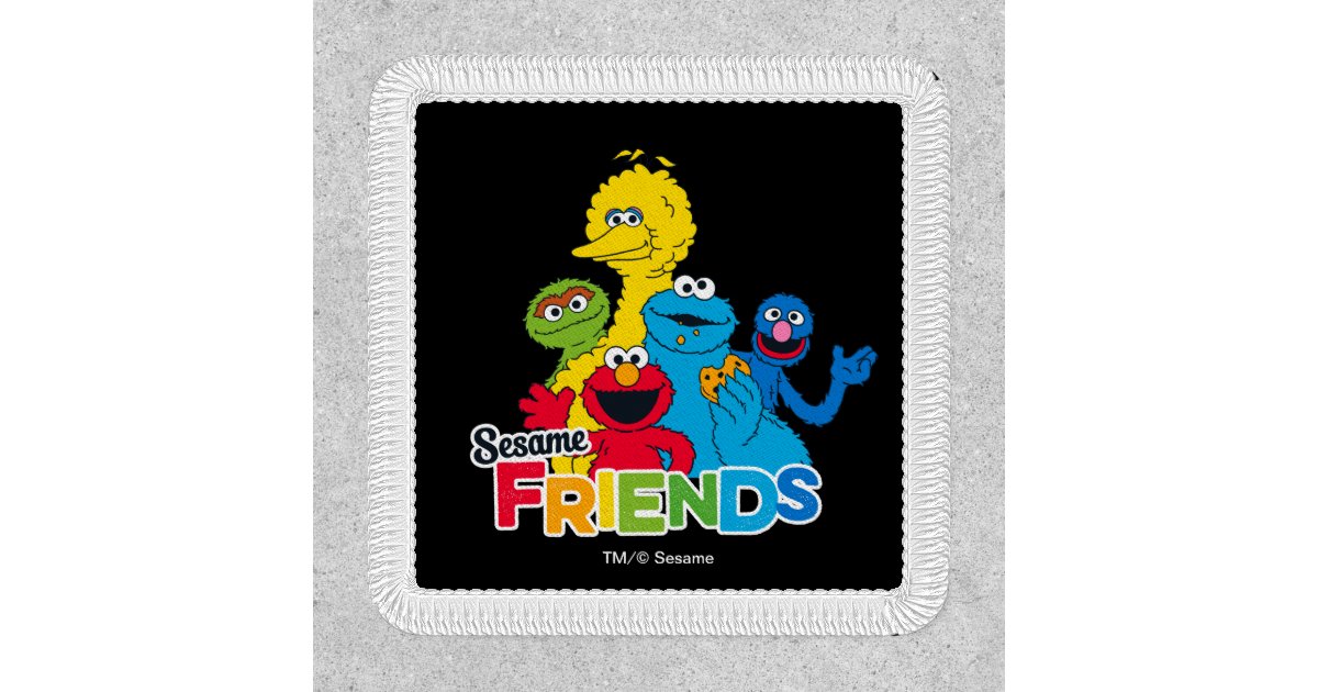 Sesame Street Iron on Patches, Big Bird, Elmo, Cookie Monster