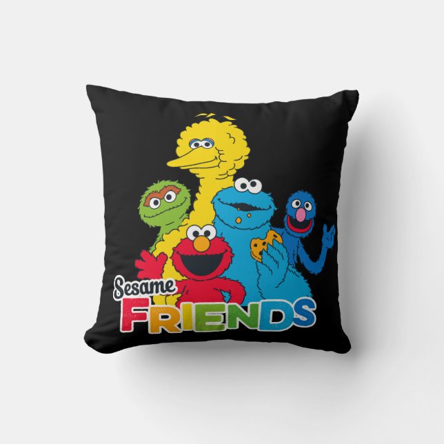 Sesame Street | Sesame Friends Throw Pillow (Front)
