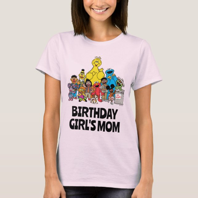Sesame Street | Sesame Pals Birthday Girl's Mom T-Shirt (Front)