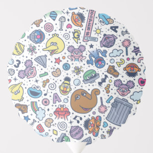 Sesame Street   Sesame Pals Doodle Pattern Balloon