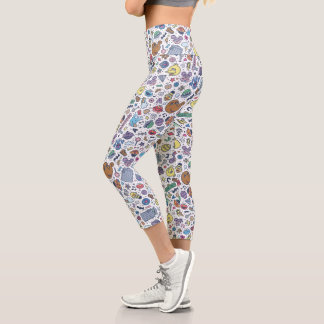 Sesame Street | Sesame Pals Doodle Pattern Capri Leggings