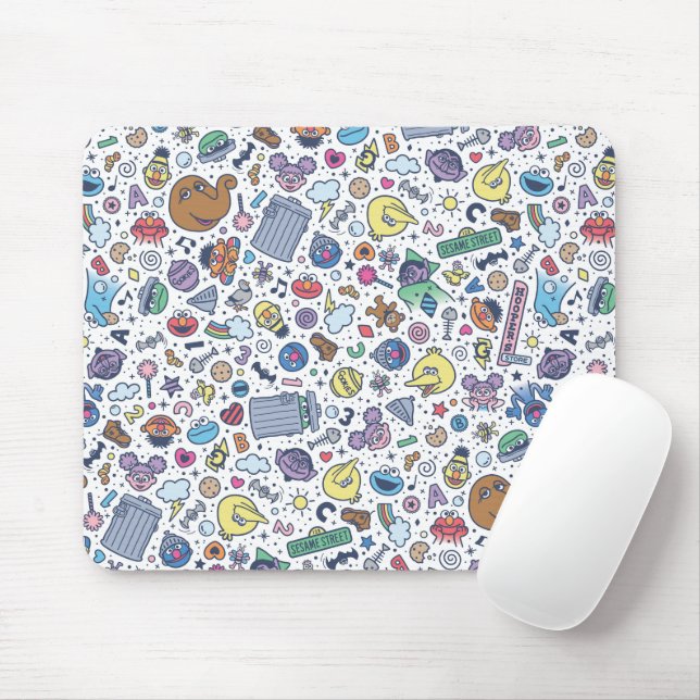 Sesame Street | Sesame Pals Doodle Pattern Mouse Pad (With Mouse)
