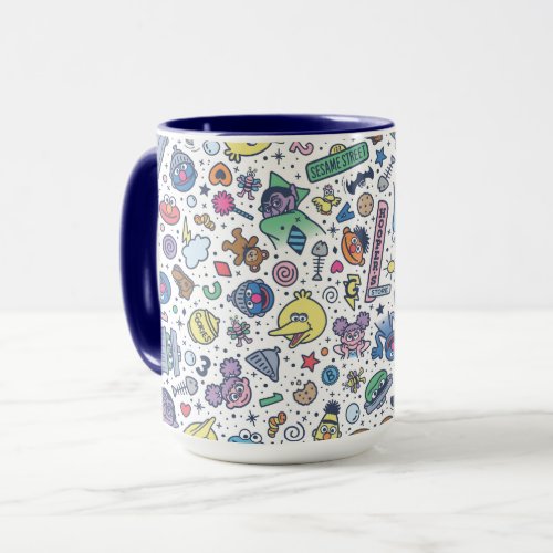 Sesame Street  Sesame Pals Doodle Pattern Mug