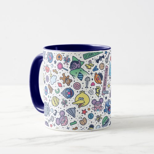 Sesame Street  Sesame Pals Doodle Pattern Mug