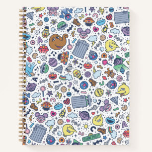 Sesame Street Sesame Pals Doodle Pattern Notebook