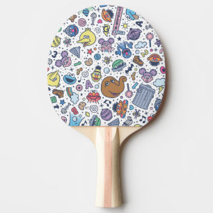 Sesame Street   Sesame Pals Doodle Pattern Ping Pong Paddle