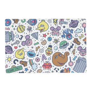 Sesame Street   Sesame Pals Doodle Pattern Placemat