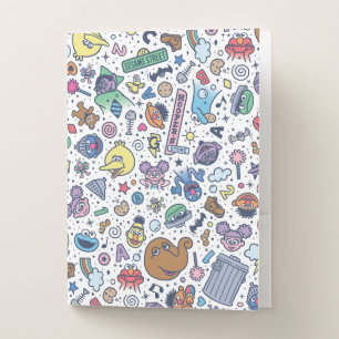 Sesame Street Sesame Pals Doodle Pattern Pocket Folder
