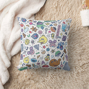 Sesame Street Sesame Pals Doodle Pattern Throw Pillow