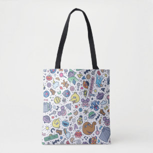 Sesame Street   Sesame Pals Doodle Pattern Tote Bag