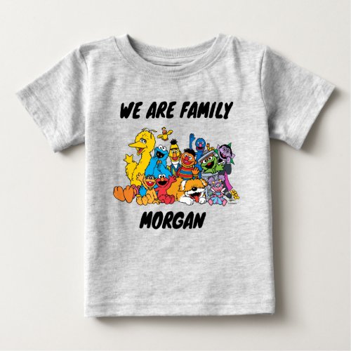 Sesame Street  Sesame Pals  Family Add Name Baby T_Shirt