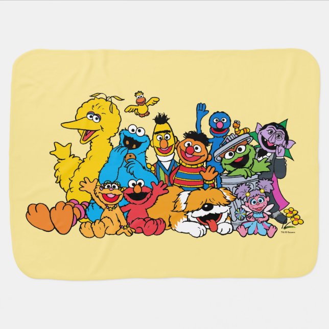 Sesame Street | Sesame Pals Group Portrait Baby Blanket (Horizontal)