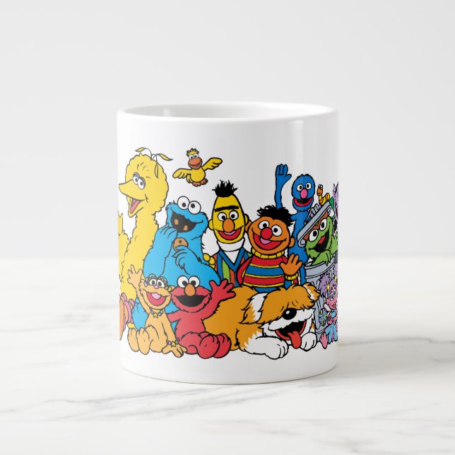 Sesame Street | Sesame Pals Group Portrait Giant Coffee Mug (Front)