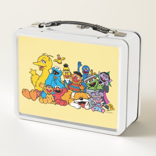 Sesame Street | Sesame Pals Group Portrait Metal Lunch Box (Back)