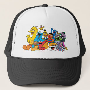 Sesame Street   Sesame Pals Group Portrait Trucker Hat