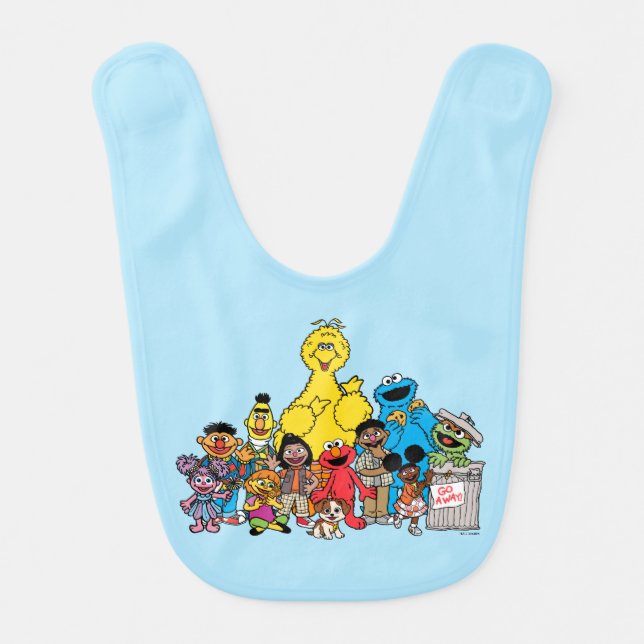 Sesame Street | Sesame Pals Hanging Out Baby Bib (Front)