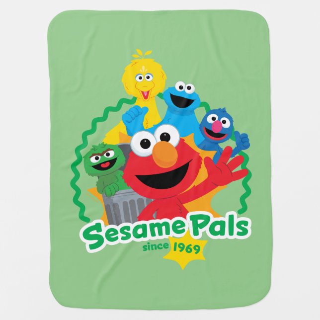 Sesame Street | Sesame Pals Since 1969 Baby Blanket (Front)