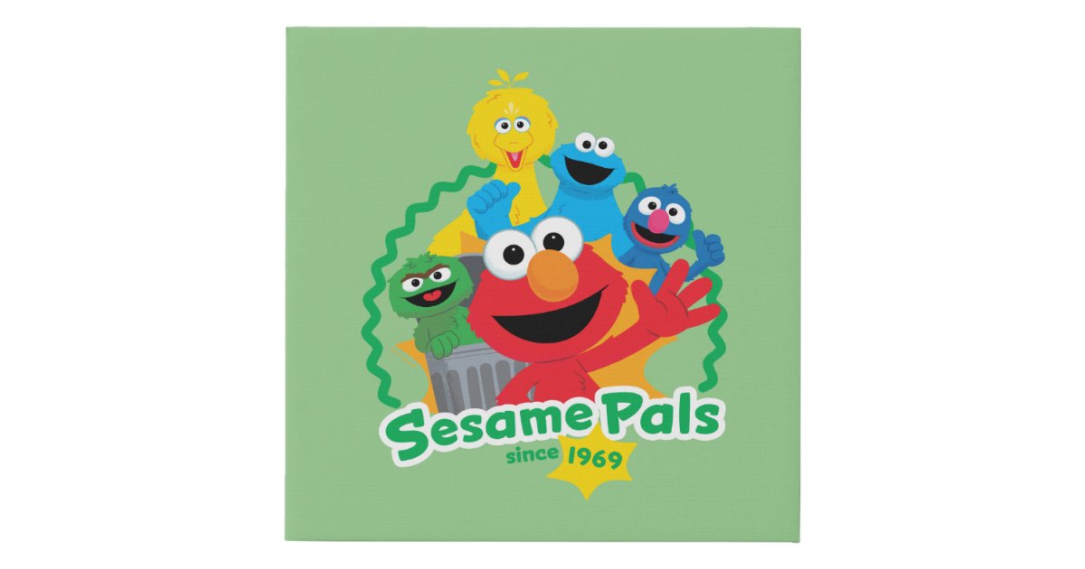 Sesame Street | Sesame Pals Since 1969 Faux Canvas Print | Zazzle