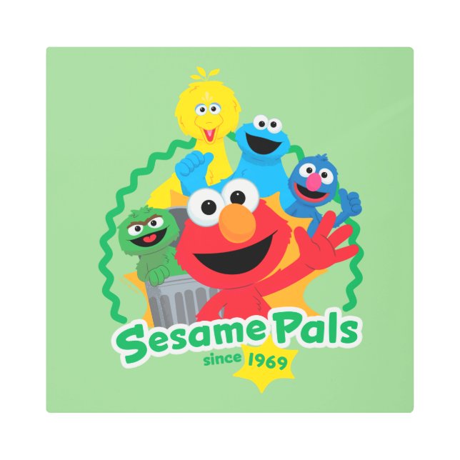 Sesame Street | Sesame Pals Since 1969 Metal Print (Front)