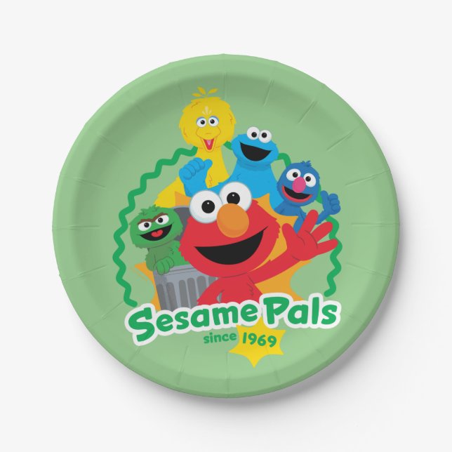 Sesame Street | Sesame Pals Since 1969 Paper Plates (Front)