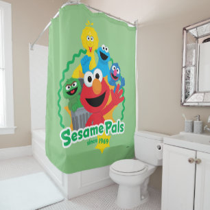Sesame Street   Sesame Pals Since 1969 Shower Curtain