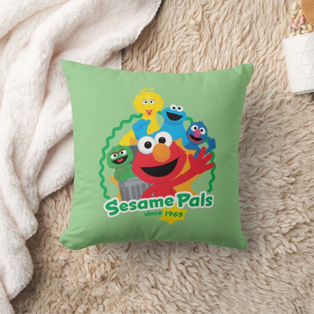 Sesame Street | Sesame Pals Since 1969 Throw Pillow (Blanket)