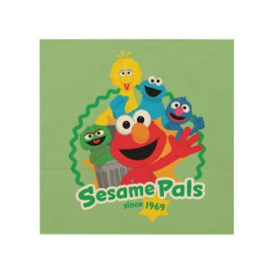 Sesame Street Sesame Pals Since 1969 Wood Wall Art