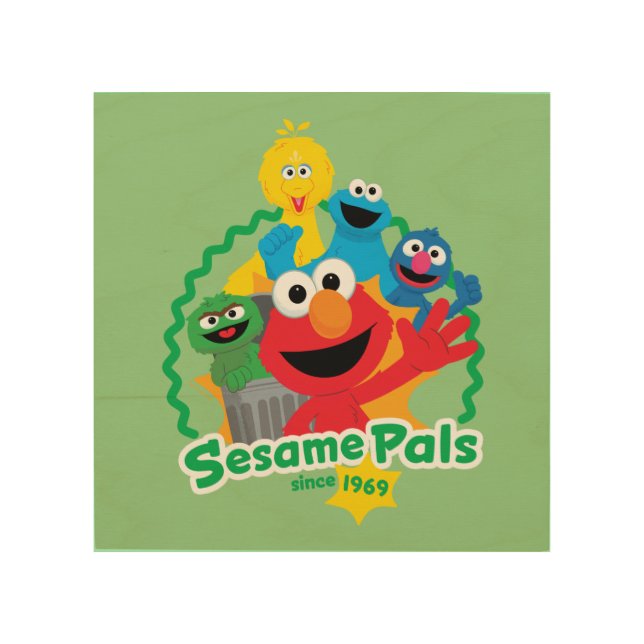 Sesame Street | Sesame Pals Since 1969 Wood Wall Art (Front)
