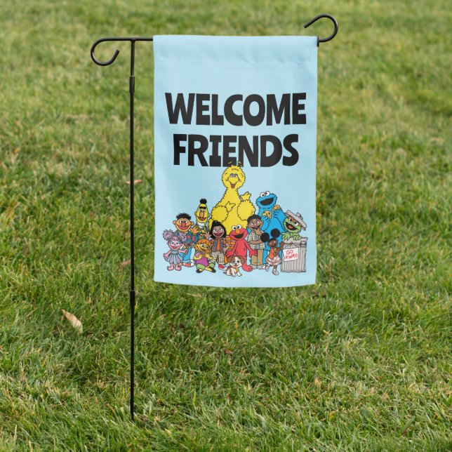 Sesame Street | Sesame Pals Welcome Friends Garden Flag (In SItu)