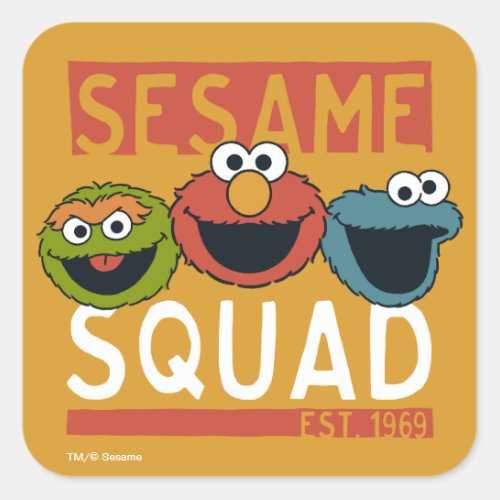 Sesame Street _ Sesame Squad Square Sticker