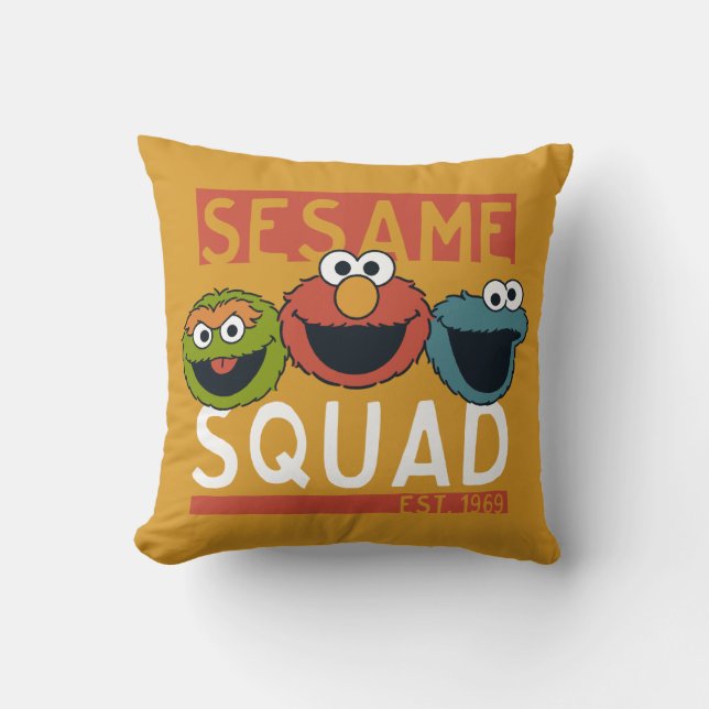 Sesame Street - Sesame Squad Throw Pillow (Front)