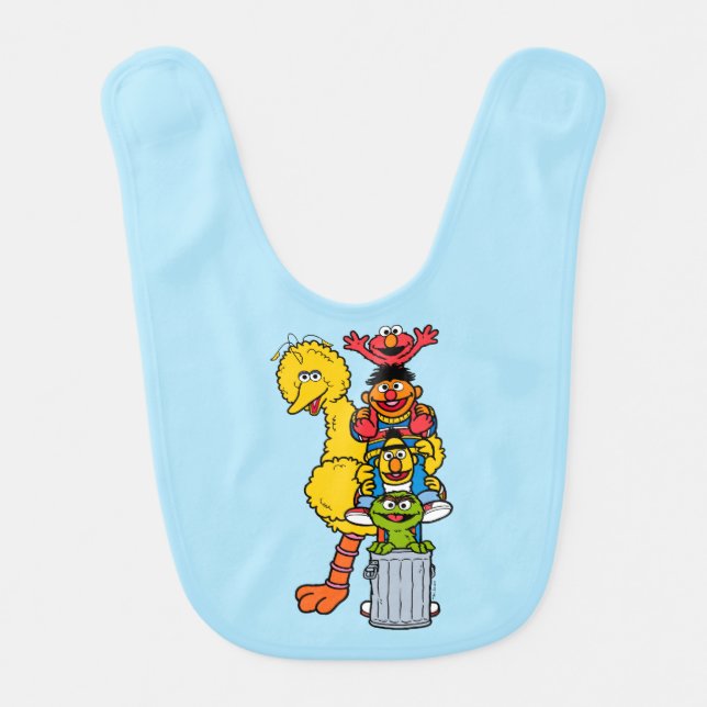 Sesame Street | Sesame Street Pals Pose Baby Bib (Front)